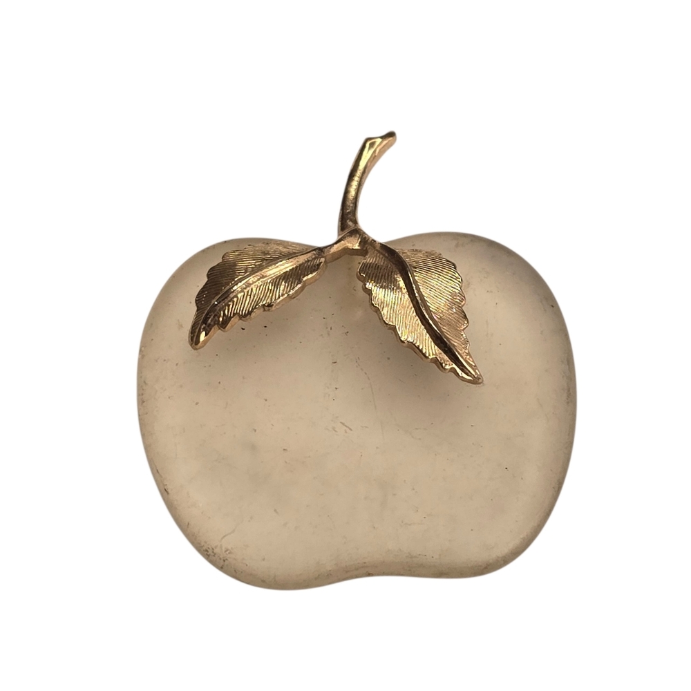Avon Clear Gold Vintage Apple Pendant